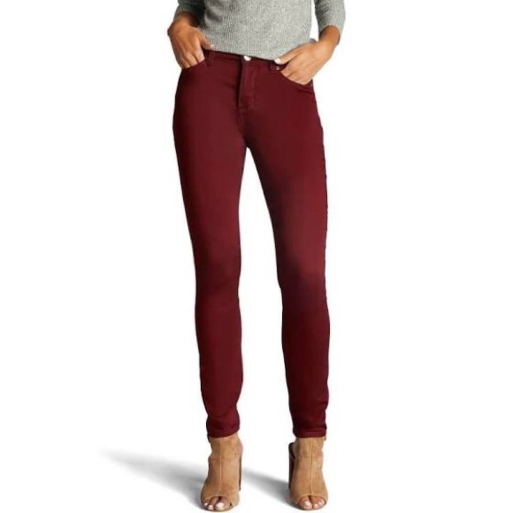 Burgundy jeggings